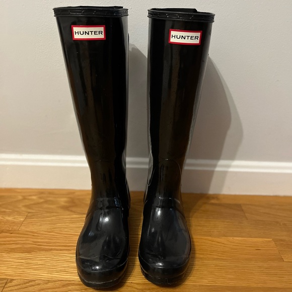 Hunter Shoes Womens Original Tall Gloss Hunter Rain Boots Poshmark
